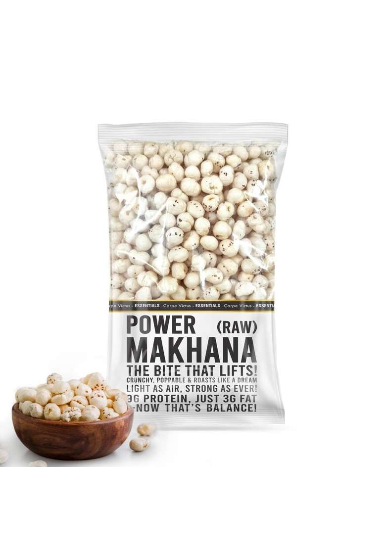 Carpe Victus Raw Plain Phool Makhana 100 Gms Fresh Fox Nuts Ready To Cook Foxnuts Popped Lotus Seeds Makhanas Healthy Snacks - Indya