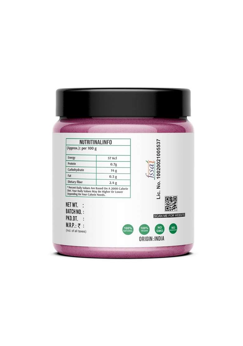 Okraa Blueberry Powder Spray Dried Blueberries 100 Gm - Indya