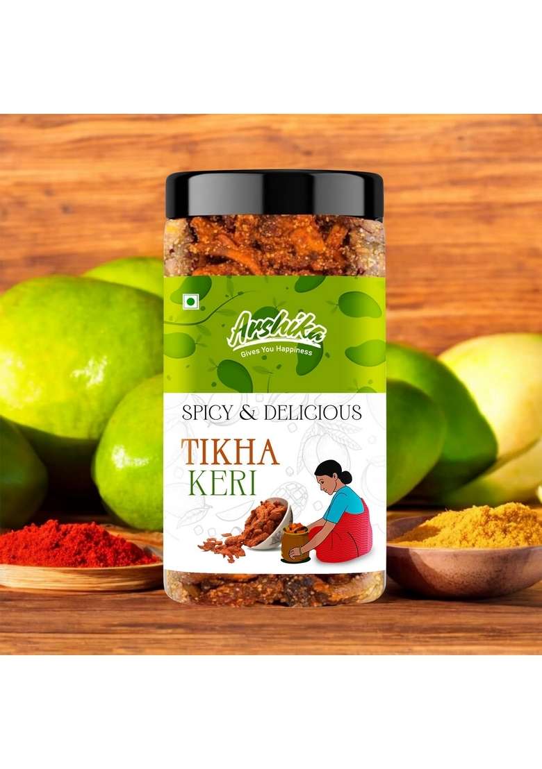 Arshika 100 Orginic Healthy Teekha Keri Mukhwas Pachak Tangy Raw Mango Digestive Churan Pack Of 1 400G - Indya