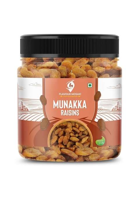 Flavour Mosaic Natural Munakka 1Kg | Large Golden Raisins Naturally Sweet Juicy Rich In Fibre Iron Antioxidants No Artificial Healthy Snack For Energy Gifting