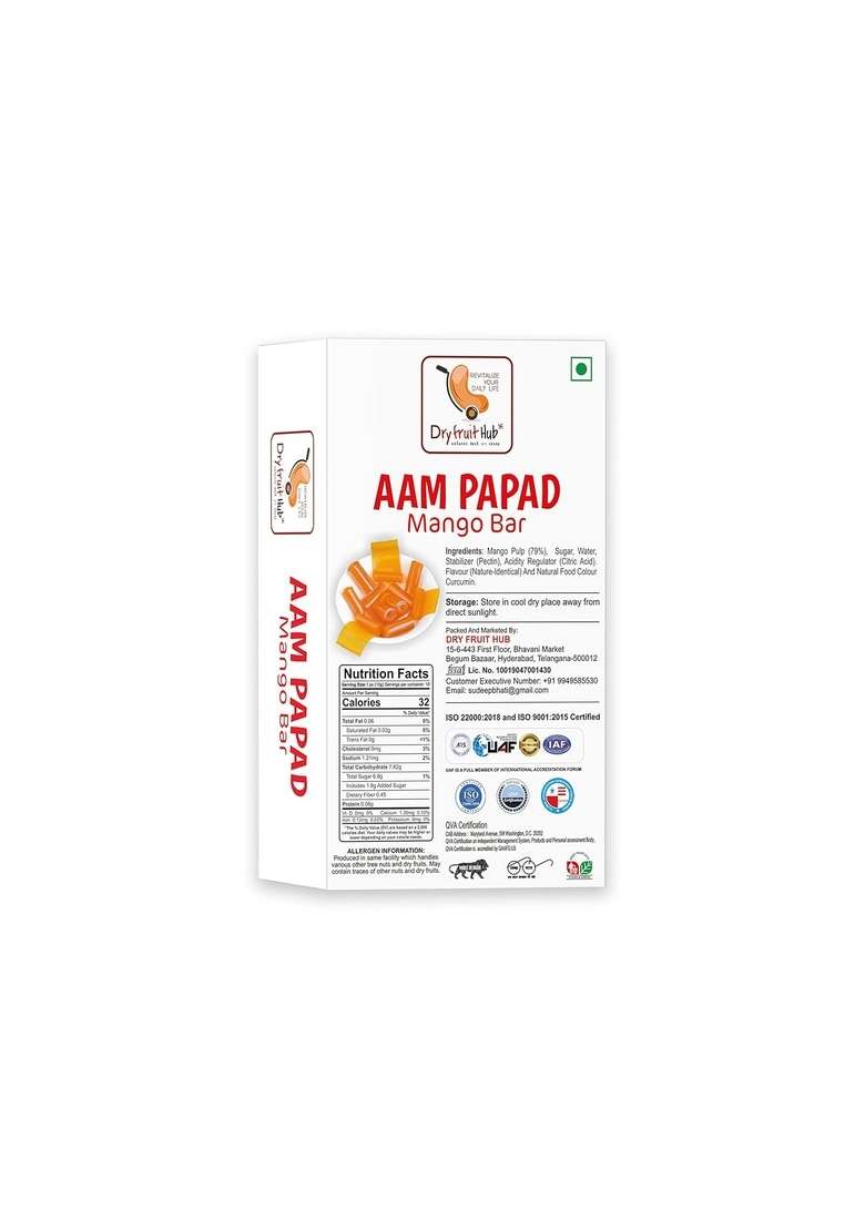 Dry Fruit Hub Aam Papad 1 2Kg Healthy Snacks Aamras Slice Khatta Mitha Real Pulp Mango Ratnagiri Alphonso Hapoos Pack Of 3 Each 400Gm Fresh - Indya