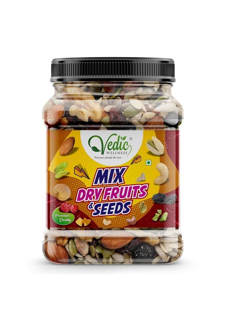 Vedic Wellness Healthy Mix Dry Fruits And Nuts | For Every Occasion Fresh 1 Kg - Indya