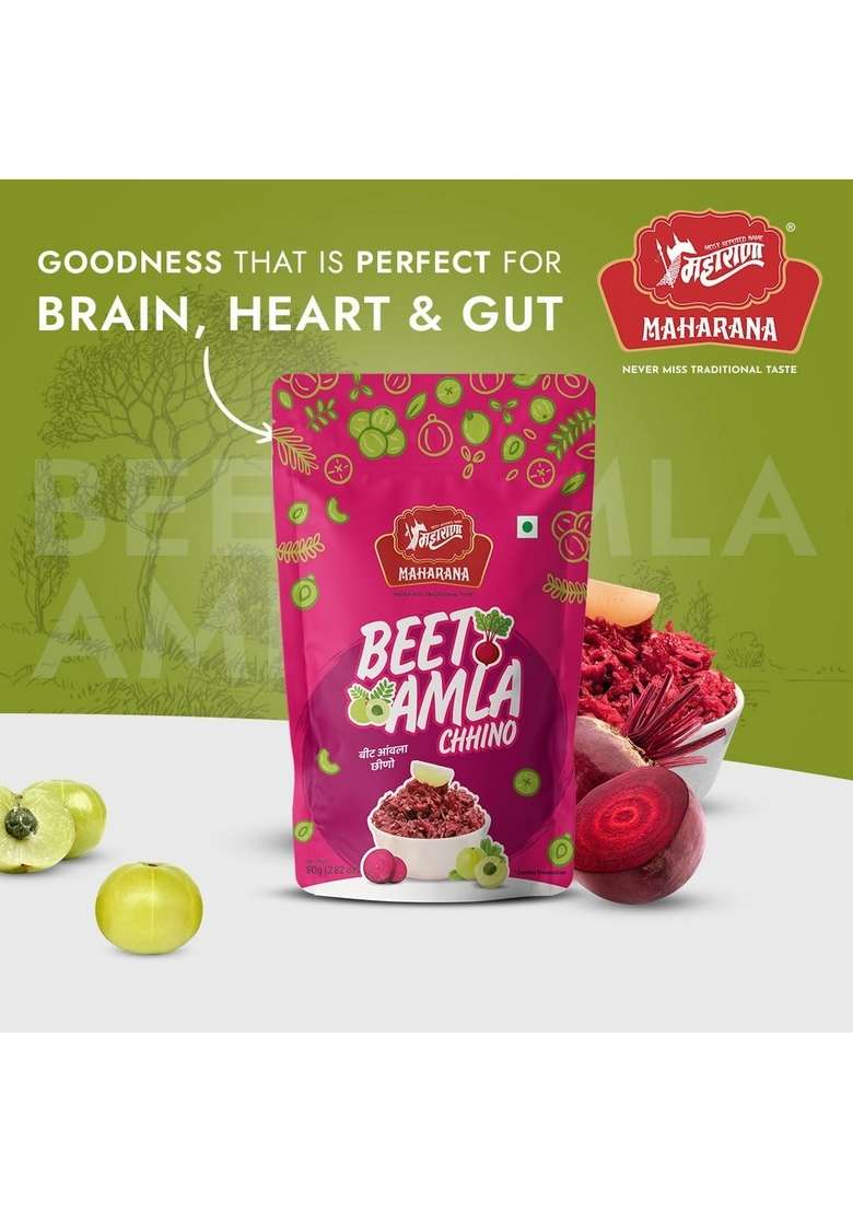 Maharana Beet Amla Chhino Anytime Mouthfreshner With Goodness And Beetroot 80G Pack Of 2 160G - Indya