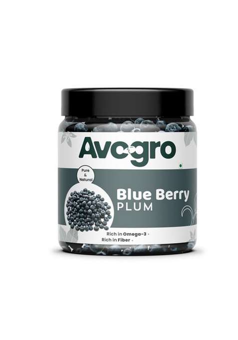 Avogro Premium Dried Blueberry Plum 1Kg | Naturally Sweet Juicy Rich In Antioxidants Fiber And Delicious Healthy Snack For All Ages Calcium Vitamin K Boost Immunity