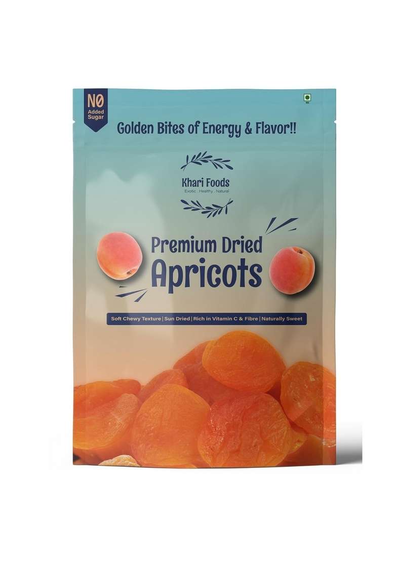 Khari Foods Premium Apricots 200G Sun Dried Khumani High Fibre No Added Sugar Health Snacks - Indya