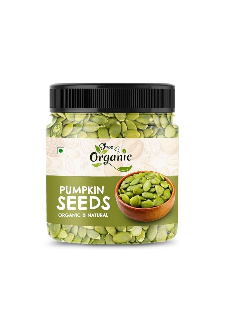 Shree S Organic Raw Pumpkin Seeds High Protein Superfood Gluten Free 500Gm - Indya