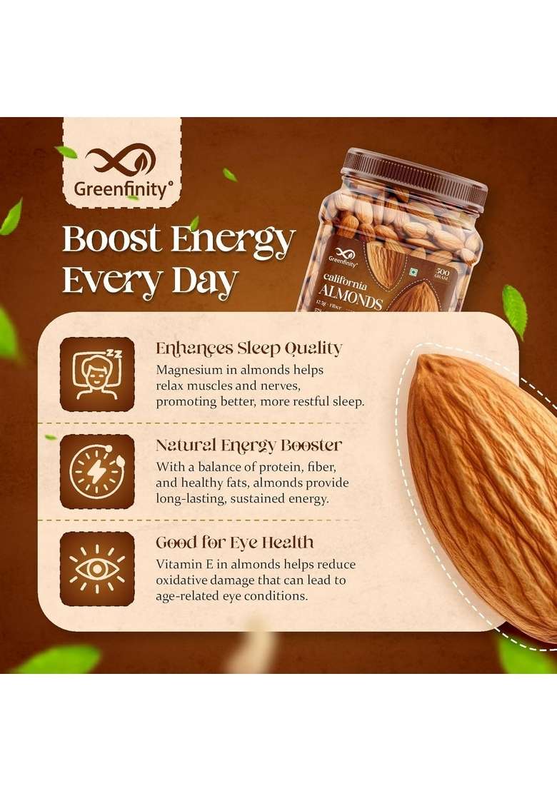 Greenfinity Almonds Cashews 200G Each Premium Jar – 100 Natural Healthy Snack Gourmet Dry Fruits Gift Pack - Indya