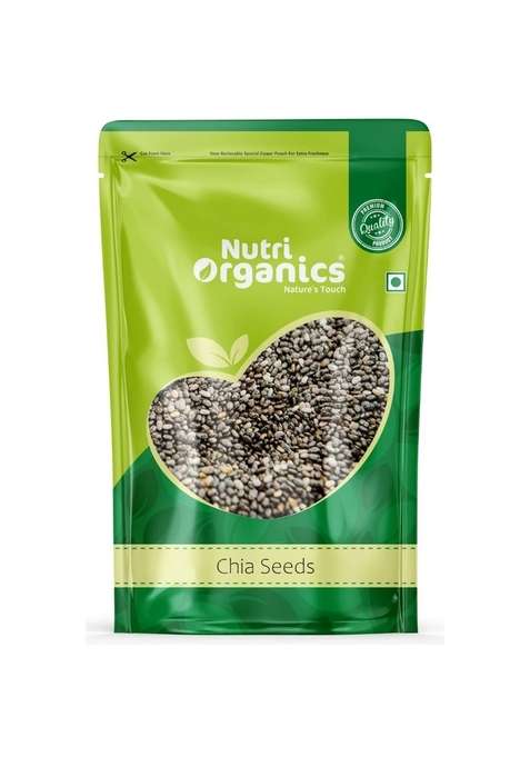 Nutriorganics Pure Chia Seeds 500G For Eating Weight Management | Rich Source Of Calcium Fibre Protein