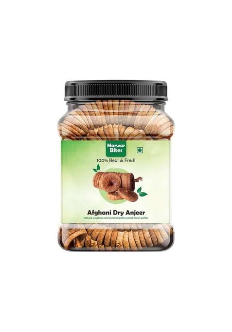 Marwarbites Premium Afghani Anjeer 1Kg | Naturally Soft Juicy Dried Figs Dry Fruit No Added Sugar Rich Source Of Fiber Low In Fat Healthy Snack Jar Pack 1