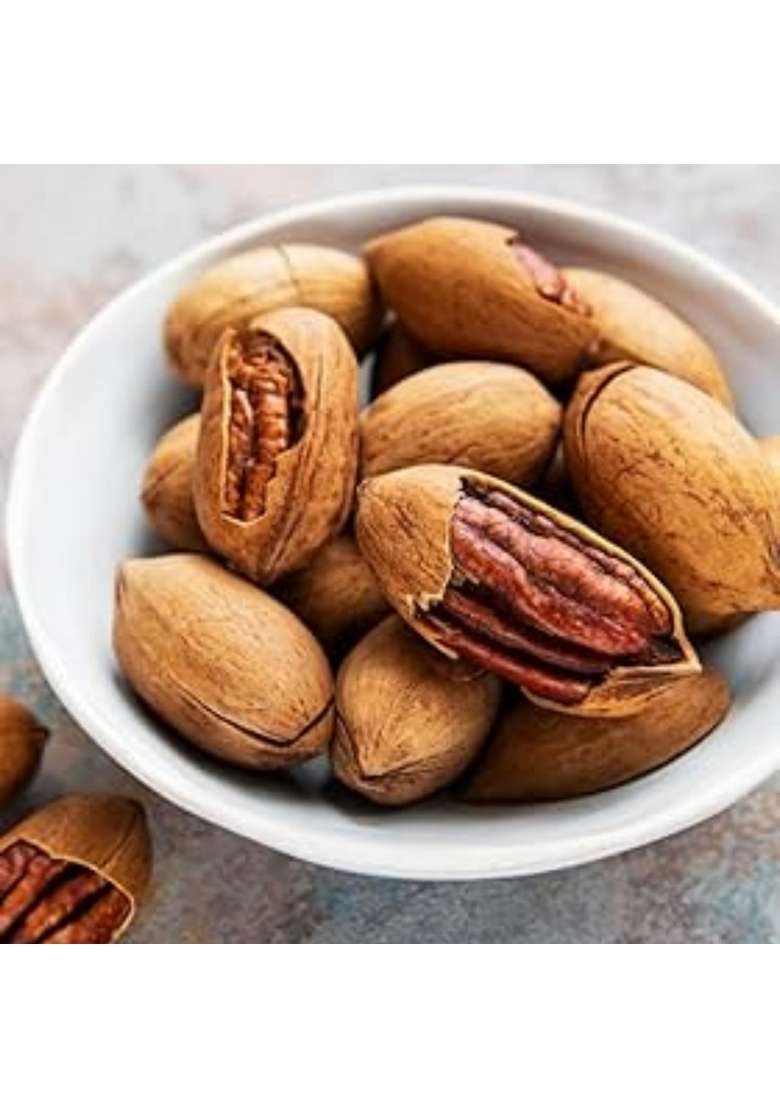 Kashmir Exotics Premium Roasted Pecan Nuts With Shell 250G – Whole Natural Fresh Crunchy Healthy Snack Rich In Protein Fiber Antioxidants - Indya