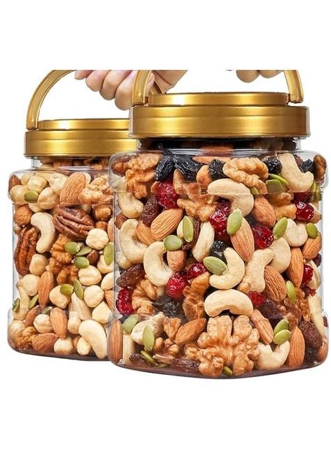 Hai Prabhu Healthy Premium Dry Fruits | Almonds Cashews Dates Raisins Black Currant Mix Snacks 1Kg