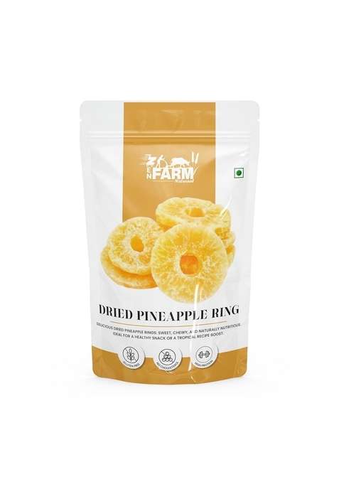 Zen Farm Naturaal Dried Pineapple Ring 1Kg Healthy Snack | 100 Natural Vegan No Preservatives Added Sugar Taste Snacks