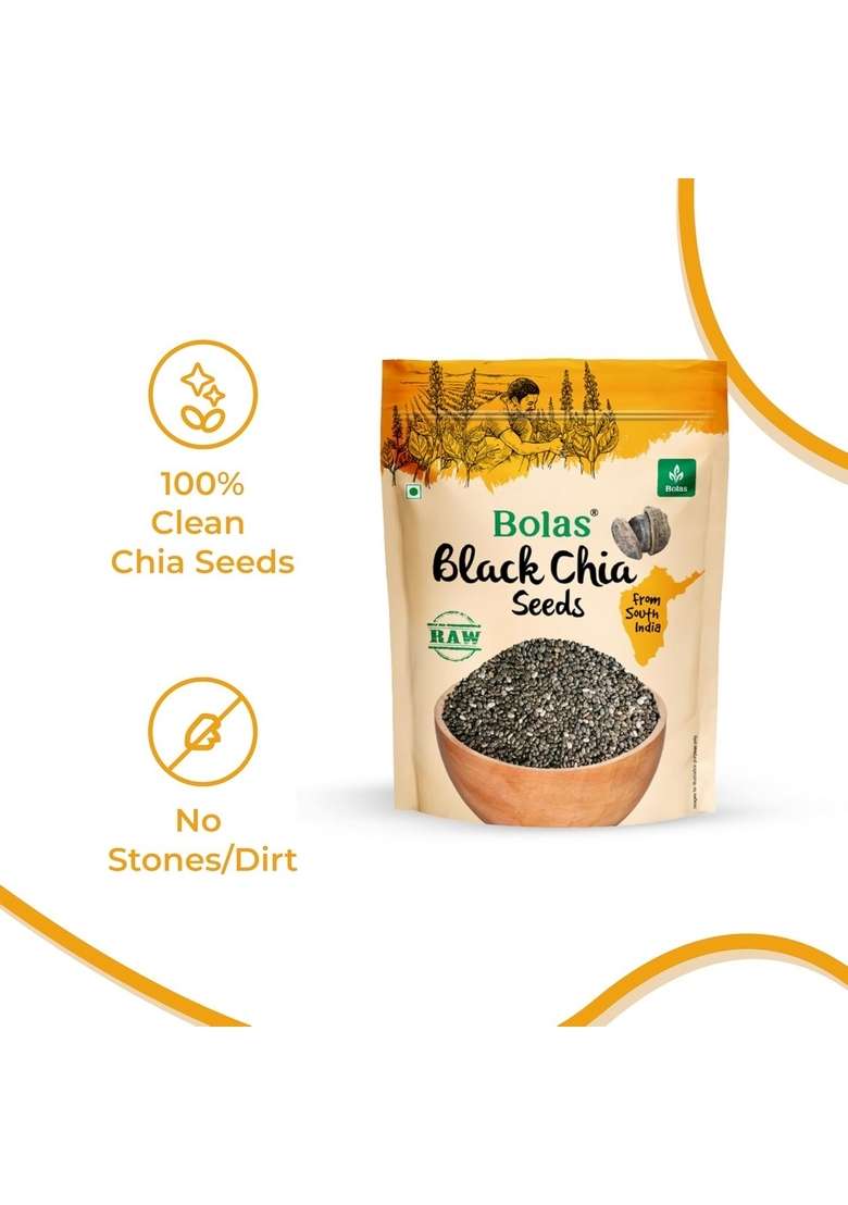 Bolas Black Chia Seeds 200G - Indya