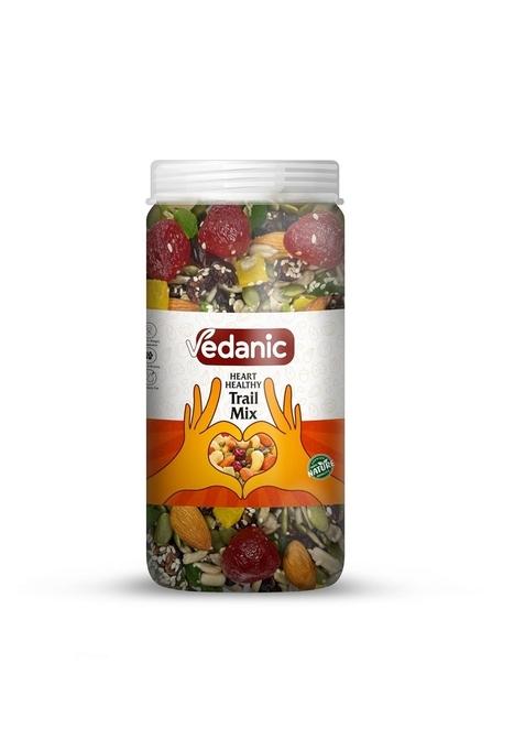 Vedanic Heart Healthytrail Mix 12 In 1 Superfood 250G – Almonds Cashews Cranberries Black Currant Dried Strawberry Kiwi Amla Mango With Pumpkin Sunflower Flax Sesame | Nutrient Rich Healthy Snack High Fibre Antioxidants