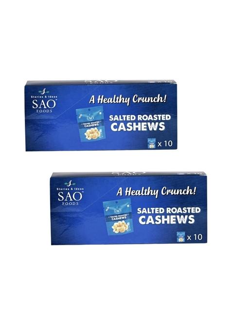 Stories Ideas Sao Foods Salted Roasted Cashews – 200G 20 Mini Packs In 2 Boxes | Healthy Kaju Dry Fruit Snack Convenient Portion Controlled For Anytime Snacking