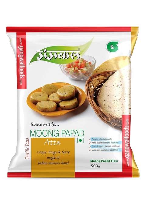 Gangwal Moong Papad Atta 500 Gm | Mix Dal Instant Snacks