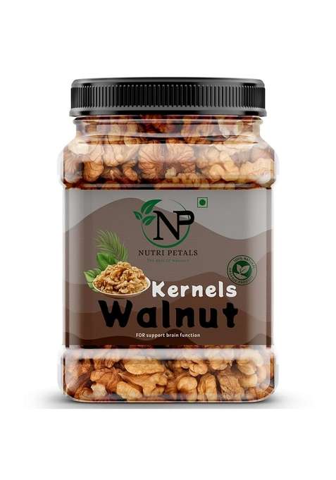 Nutri Petals Dried California Walnut Without Shell Akhrot Giri | Premium Akrot 1 Kg