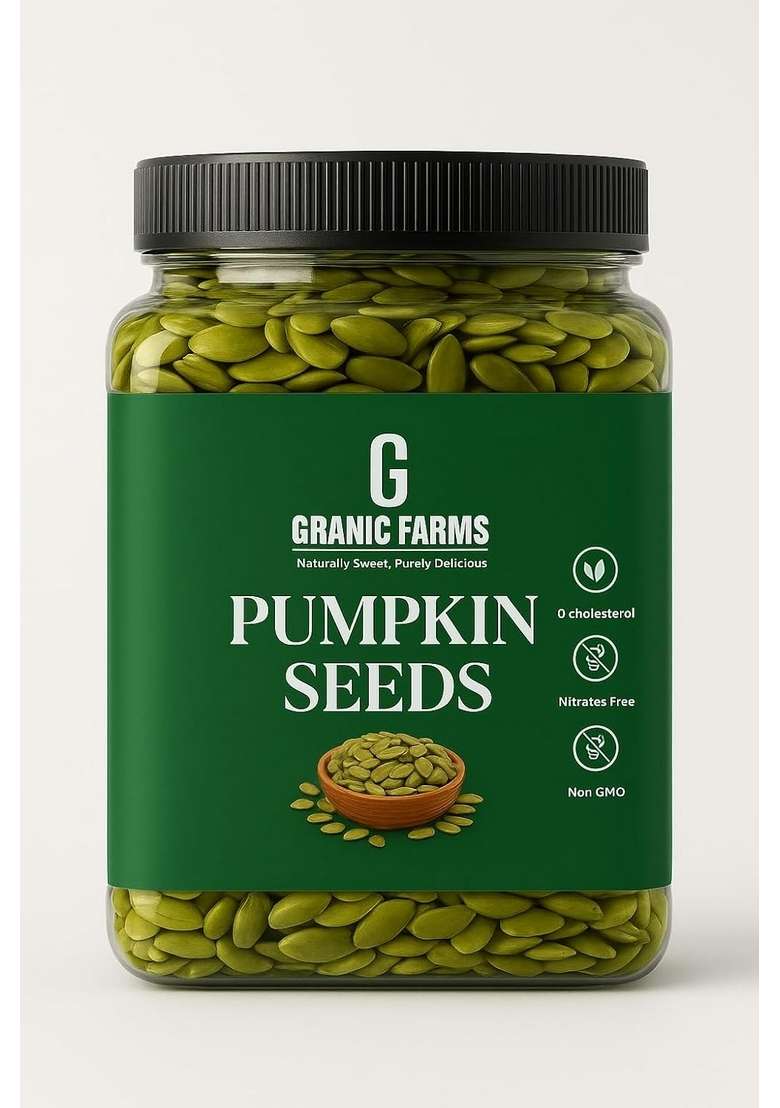 Granic Farms Raw Pumpkin Seeds 1Kg – Premium Aaa Grade Superfood | High In Protein Fiber Antioxidants Boosts Immunity Supports Weight Management Perfect Healthy Snack For Eating Salads Smoothies 1000 Gm - Indya