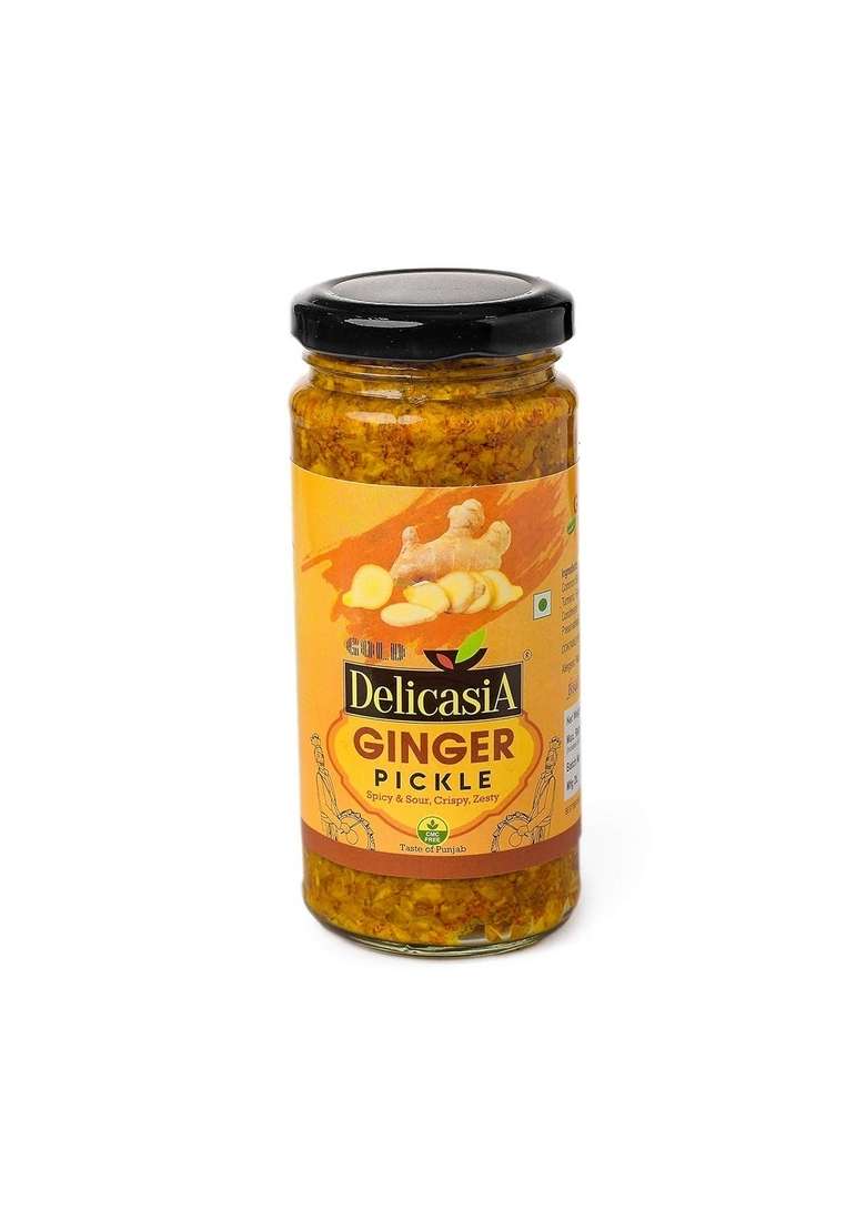 Delicasia Gold Ginger Pickle 250 Gm Indian Flavor No Artificial Color And Flavors Gluten Free 77 Years Of Trust - Indya
