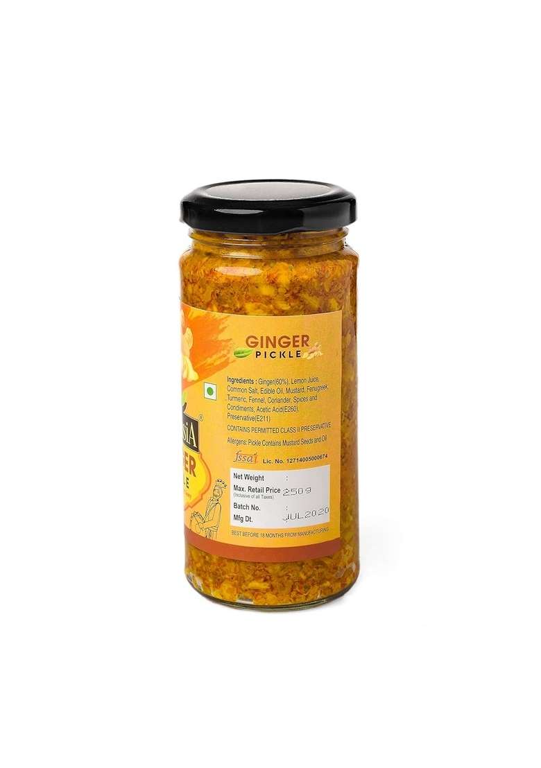 Delicasia Gold Ginger Pickle 250 Gm Indian Flavor No Artificial Color And Flavors Gluten Free 77 Years Of Trust - Indya