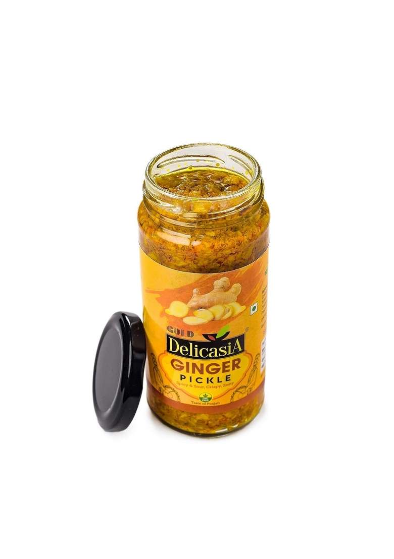 Delicasia Gold Ginger Pickle 250 Gm Indian Flavor No Artificial Color And Flavors Gluten Free 77 Years Of Trust - Indya