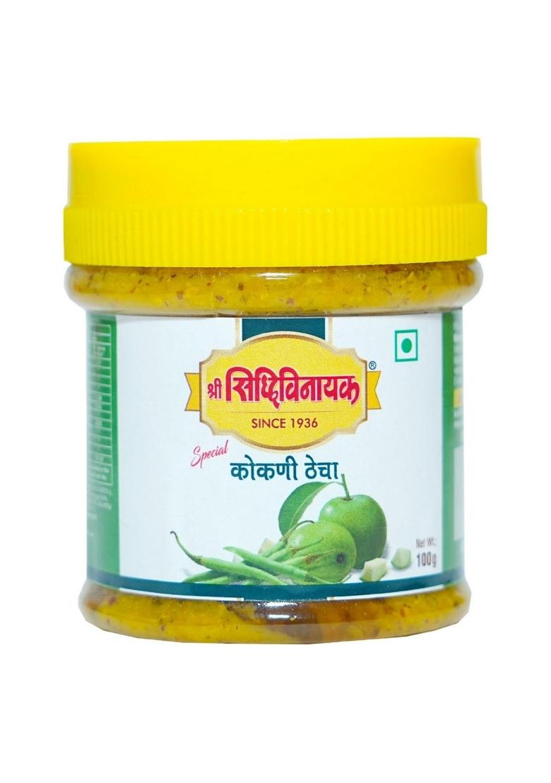 Shree Siddhivinayak Pickle Combo | Lemon Chilly Kokani Thecha God Kairi Sweet Raw Mango Organic Homemade Pack Of 3 100G Each