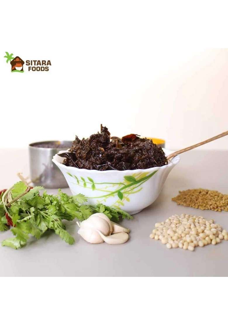Sitara Foods Kothimeera Cilantro Leaves Pickle Achar Andhra Style Home Made 500 Grams Pack - Indya