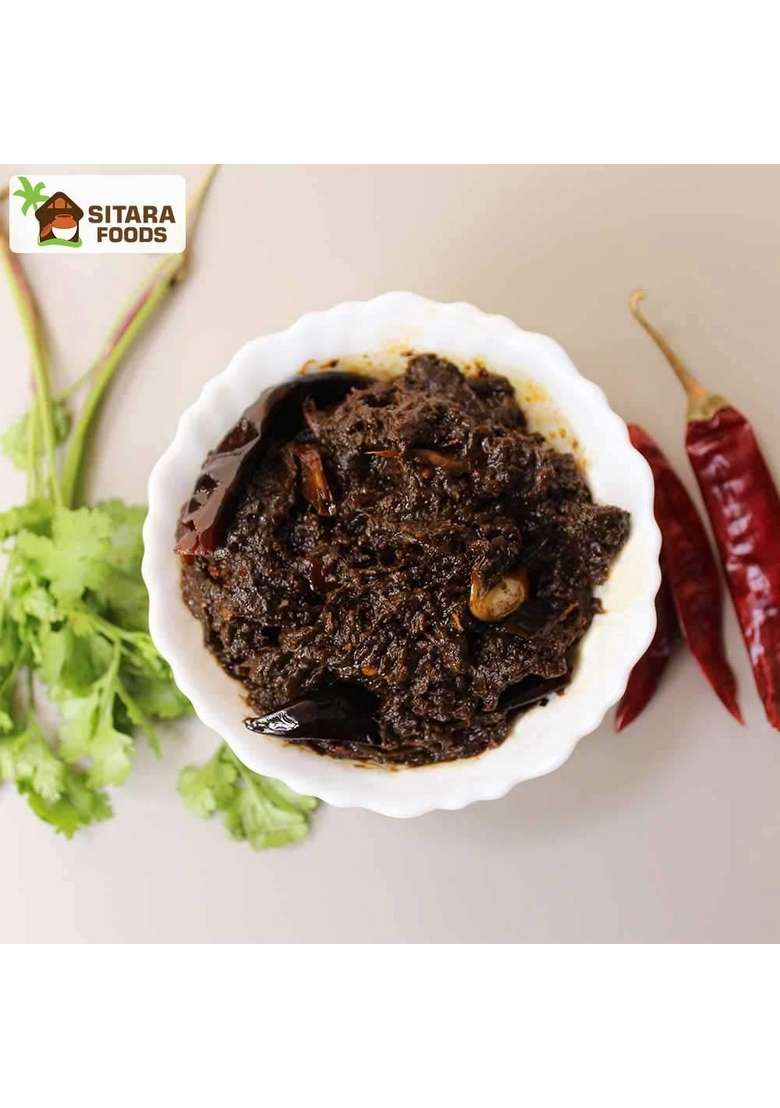 Sitara Foods Kothimeera Cilantro Leaves Pickle Achar Andhra Style Home Made 500 Grams Pack - Indya