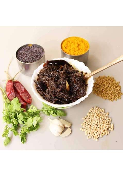 Sitara Foods Kothimeera Cilantro Leaves Pickle Achar Andhra Style Home Made 500 Grams Pack