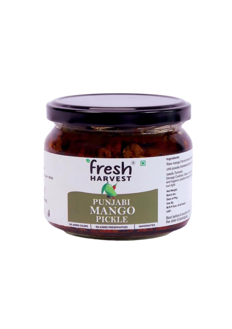 Fresh Harvest Punjabi Mango Pickle Homemade Aam Ka Achaar | Traditional North Indian Style| No Preservatives Masaledar Authentic 275G