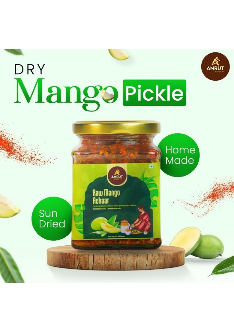 Amrut Elixir Of Life – Mango Pickle Combo 250G Each | Dry Raw In Mustard Oil Sweet Choonda Free No Preservatives Homemade Handcrafted