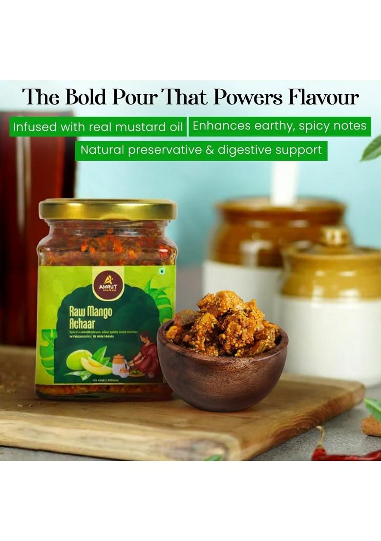 Amrut Elixir Of Life – Mango Pickle Combo 250G Each | Dry Raw In Mustard Oil Sweet Choonda Free No Preservatives Homemade Handcrafted