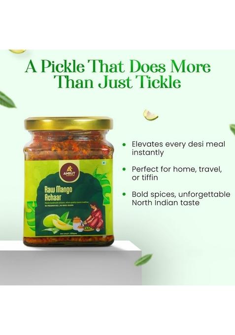 Amrut Elixir Of Life – Mango Pickle Combo 250G Each | Dry Raw In Mustard Oil Sweet Choonda Free No Preservatives Homemade Handcrafted