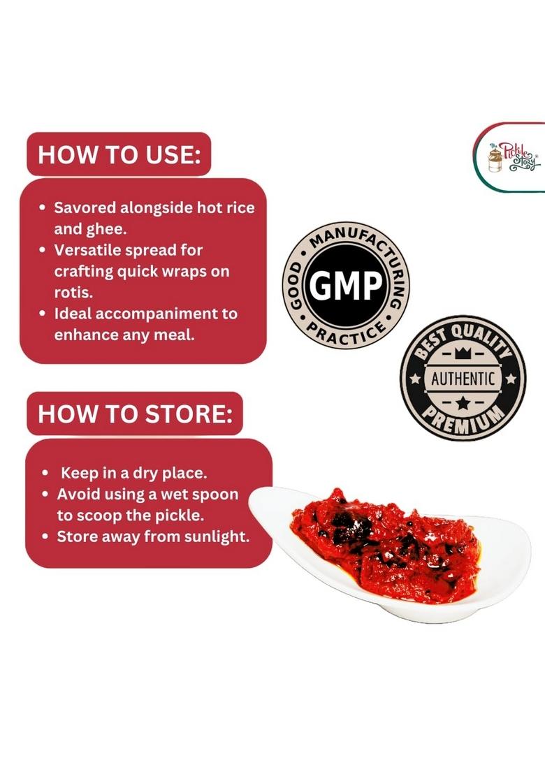 The Pickle Story Amla Gooseberry Authentic Homemade Green Pieces Tasty Salty Tangy And Spicy Amle Ka Achar Andhra Pickles Traditional South Indian Taste 250 Grams Pouch