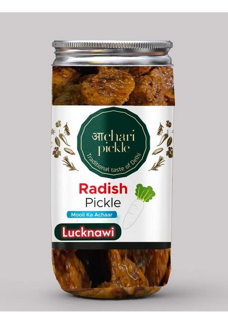 Achari Pickles Lucknawi Radish Pickle Homemade Mooli Ka Aachar 400G Mother’S Recipe | Organic North Indian Healthy Traditional Home Made Achaar
