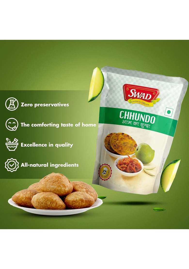 Swad Traditional Delicious Mango Chhundo Pickle Sweet Aam Ka Chhunda Meetha Aachar 200 Gm Pack Of 8 - Indya