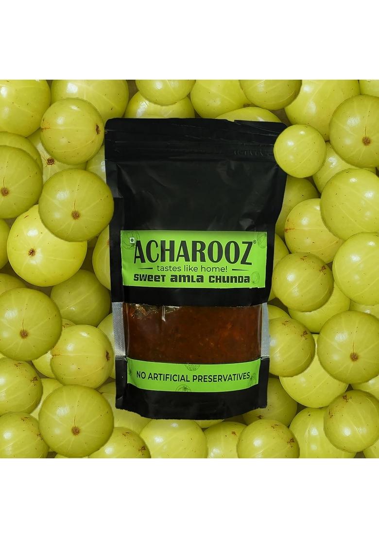 Acharooz Tastes Like Home Sweet Amla Chunda Pickle 350G Packet Authentic Achar With Rich Spices Organic Murabba Traditional Indian Recipe Perfect For Meals And Snacks No Artificial Preservatives