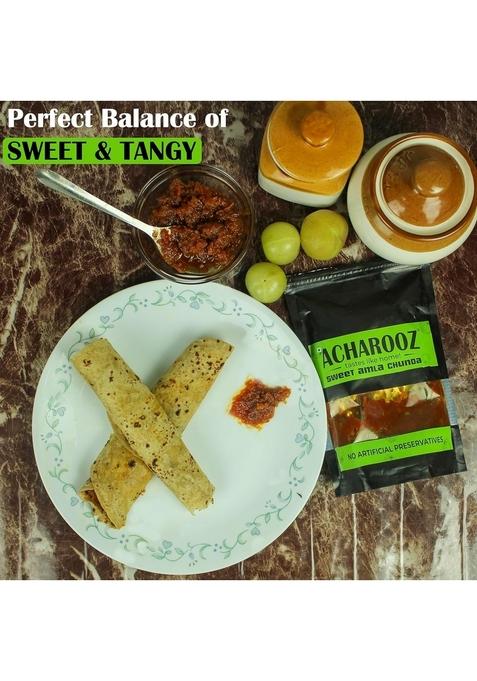 Acharooz Tastes Like Home Sweet Amla Chunda Pickle 350G Packet Authentic Achar With Rich Spices Organic Murabba Traditional Indian Recipe Perfect For Meals And Snacks No Artificial Preservatives