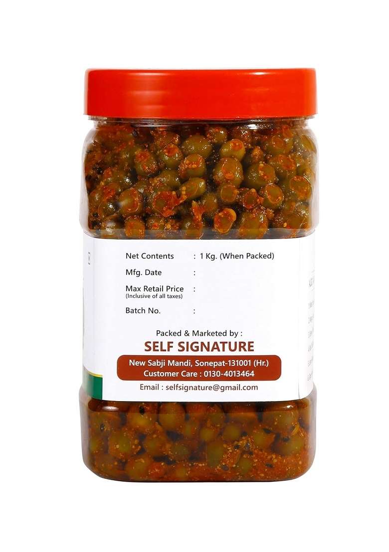 Self Signature Homemade Small Teet Rajasthani Marwadi Pickles Achar Dela 1Kg - Indya