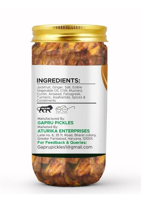 Gapru Pickle Marwadi Kathal Adrak Ka Achar I Homemade Tasty 400 Gm Jackfruit Ginger Organic