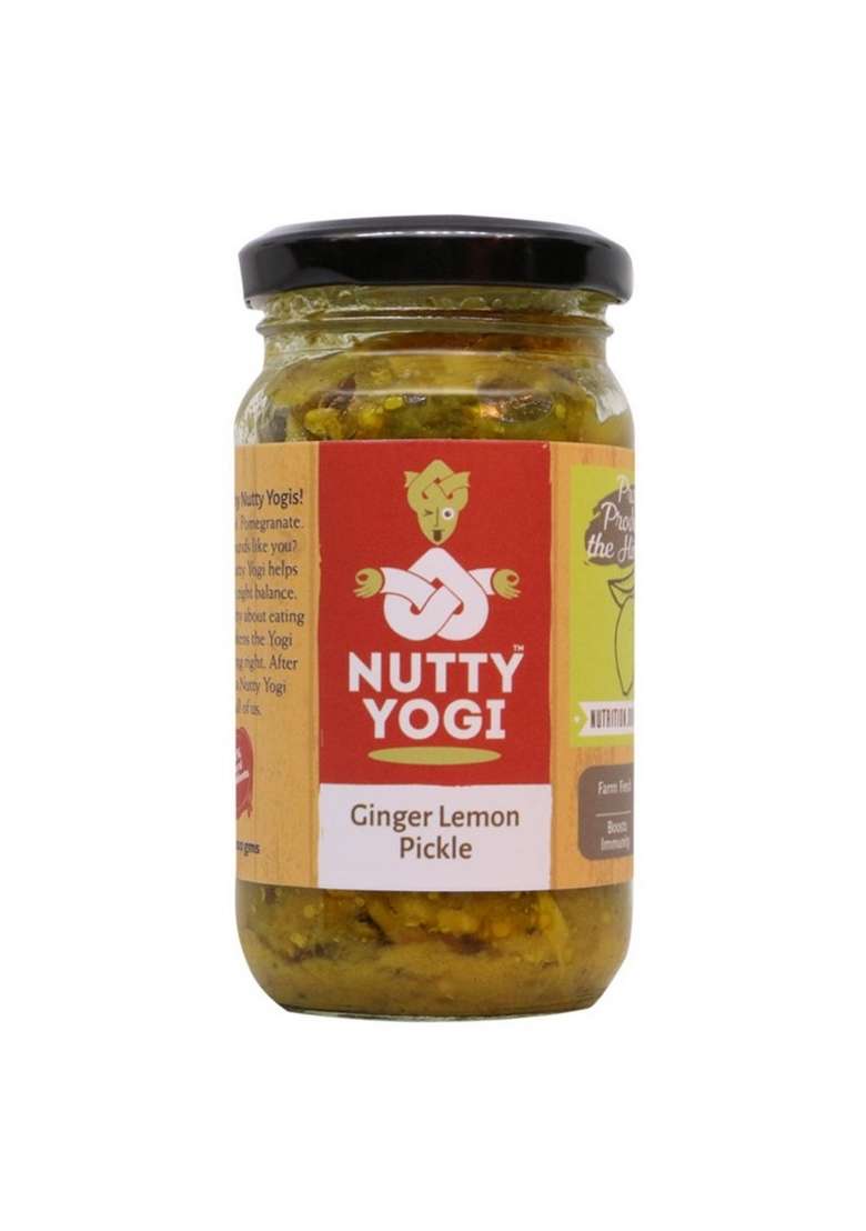 Nutty Yogi Ginger Lemon Pickle 200 Gms - Indya