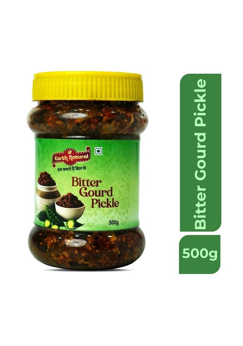 Earth Natural Premium Indian Pickle Combo | Traditional Ghar Ka Swad Handcrafted Taste With Selected Spices Enjoy Every Meal Mixed Bitter Guard