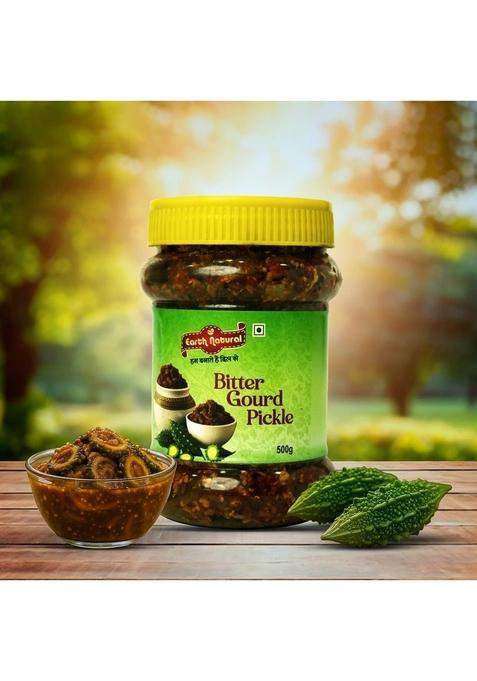 Earth Natural Premium Indian Pickle Combo | Traditional Ghar Ka Swad Handcrafted Taste With Selected Spices Enjoy Every Meal Mixed Bitter Guard