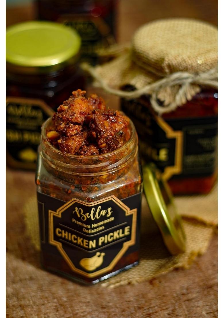 Bellas Bella'S |Homemade Chicken Pickle 220G Traditional Spiced Ready To Eat