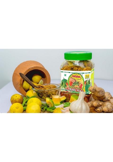 Rasaal Mix Pickle Pachranga Mixed Pickles 1Kg Home Made Recipe Mango Chilli Lemon Carrot Ker Ginger Karonda Lasoda Fruit Punjabi Achar