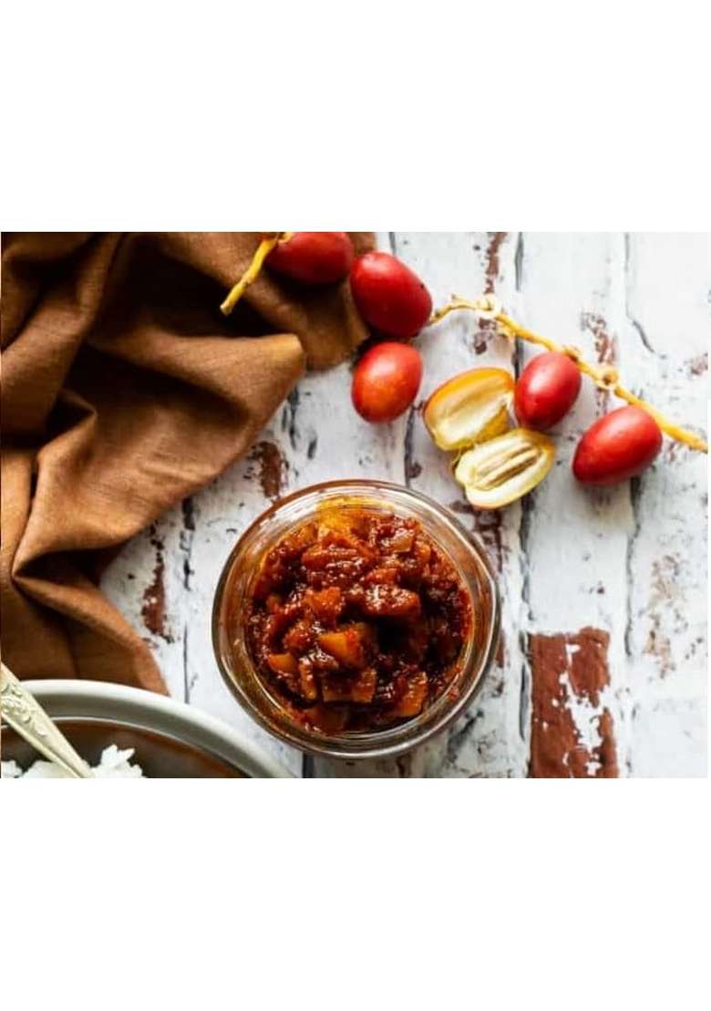 Aplenty Dates Pickle | Khajoor Ka Achar Natural Homemade Tasty Khajur Aachar No Preservatis Added Flavours 400G - Indya
