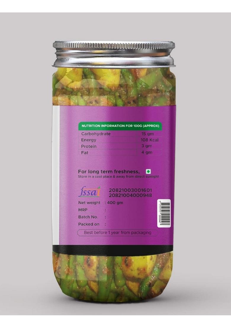 Achari Pickles Banarasi Lemon Green Chilly Pickle Homemade Neembu Harimirch Aachar 400G Mother’S Recipe | Organic North Indian Healthy Traditional Home Made Achaar