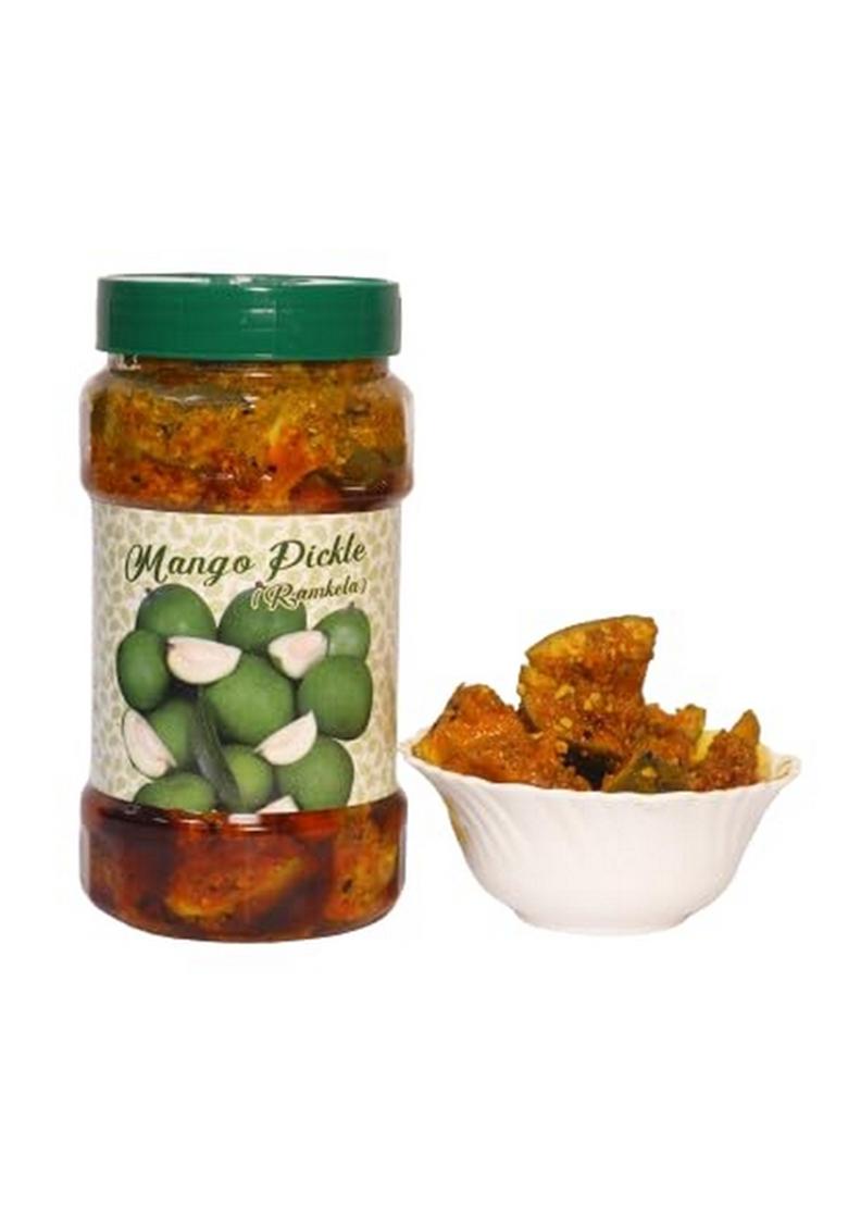 Shri Krishna Pickles Mango Pickle | Ramkela Less Oil Home Made Handmade Traditional No Preservatives Sundried All Natural In India Jar Pack 1 Kg