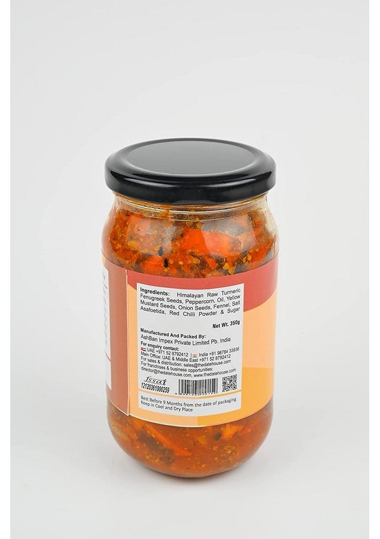 The Date House Kachi Haldi Ka Achar|Turmeric Pickle 350 Gm Each Made With Traditional Homemade Recipe|Haldi Achar South Indian Taste Organic Pack Of 2