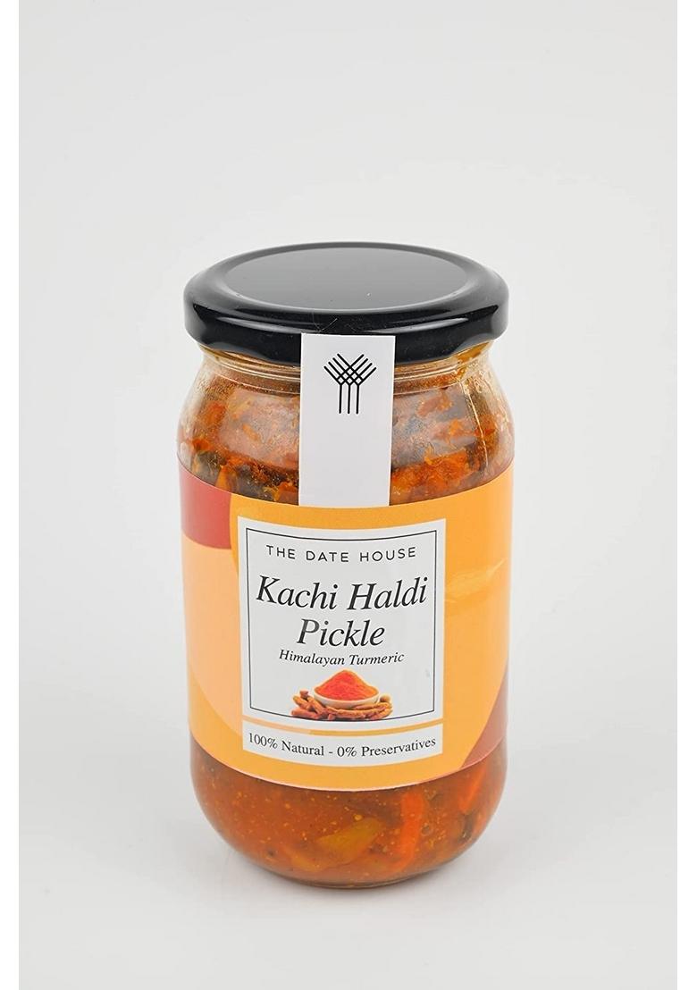The Date House Kachi Haldi Ka Achar|Turmeric Pickle 350 Gm Each Made With Traditional Homemade Recipe|Haldi Achar South Indian Taste Organic Pack Of 2